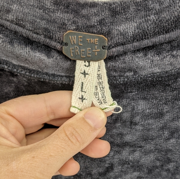 We The Free Crushed Velvet Grey Milan Layering Top - Picture 7 of 8